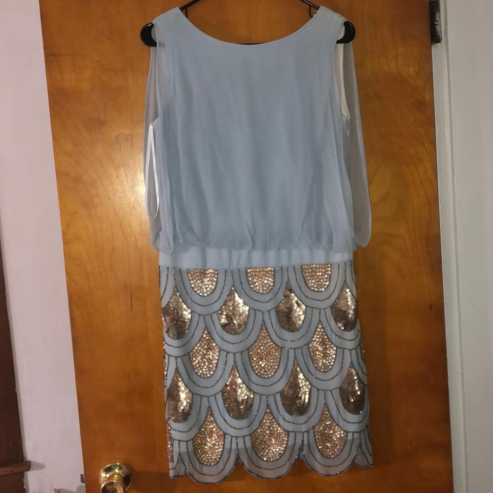 Betsy Adam Sequin/Bead Dress